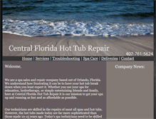 Tablet Screenshot of centralfloridahottubrepair.com